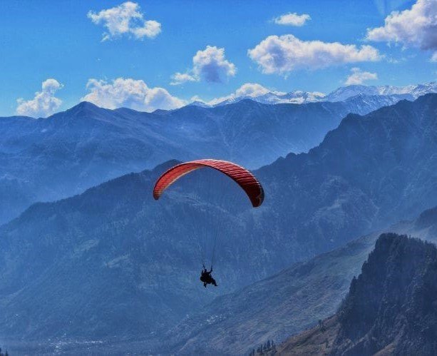 Snow-covered slopes of Manali